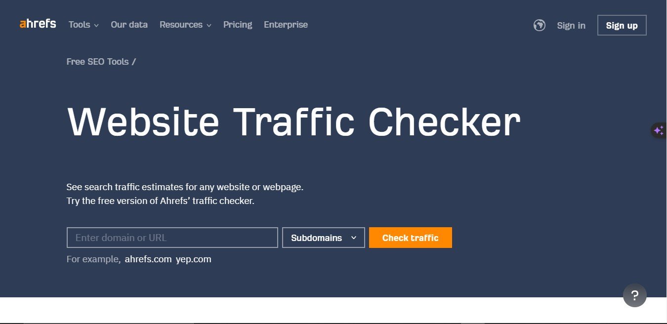 ahref website traffic checker
